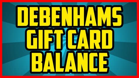 debenhams balance checker.